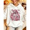 Women's Hooded Sweater Halloween Double Hat Loose 3D Printing Loose Comfort Casual Daily Creative Sweatshirt