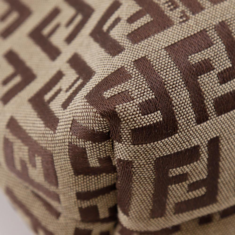 FENDI Zucchino Tote Bag 8BH022 Brown canvas Women Used