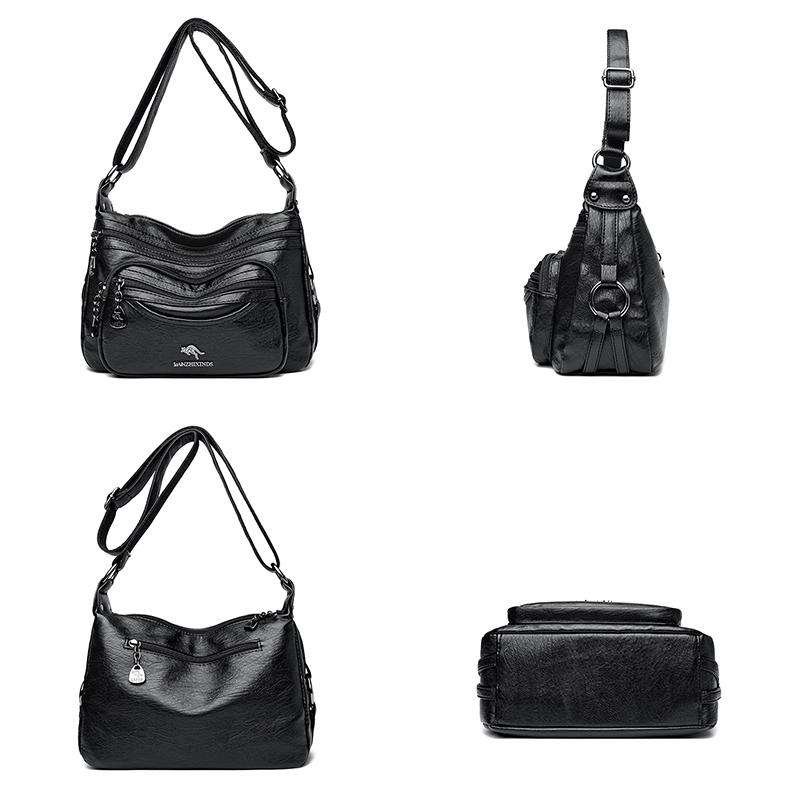 High Quality Soft Leather Luxury Purses and Handbags Women's Bag Designer Multi-pocket Crossbody Shoulder Bag for Women 2026 Sac