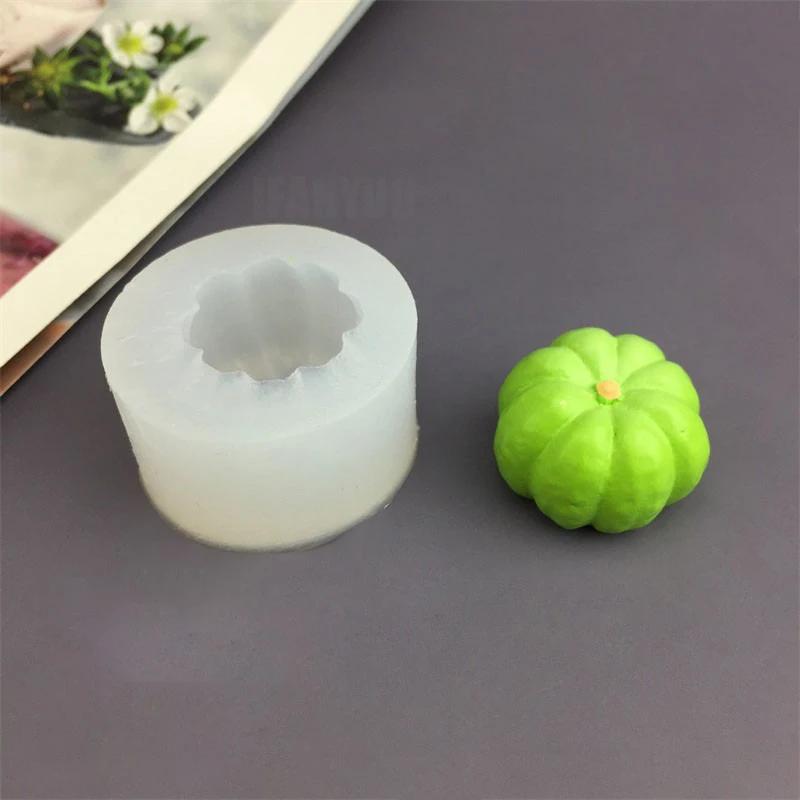 Pumpkin Silicone Candle Mold Creative Vegetable Aromatherapy Resin Mold Baking Tools 3D Halloween Cake Decoration Craft Supplies