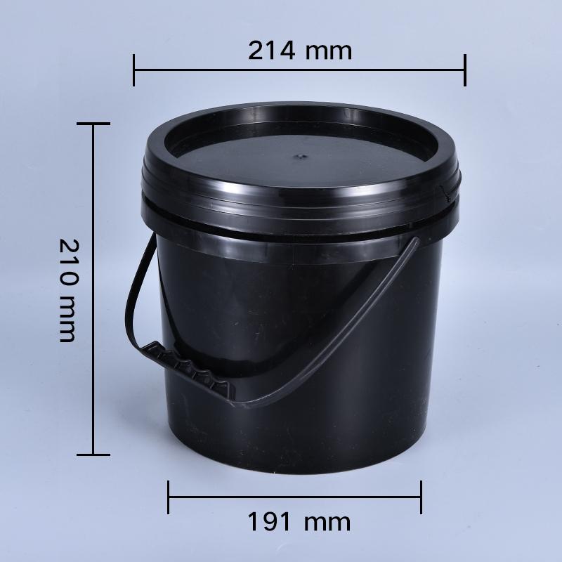 Empty 5L Plastic Bucket with Handle and Lid Leakproof Round storage container Food Grade Polypropylene pail 2PCS