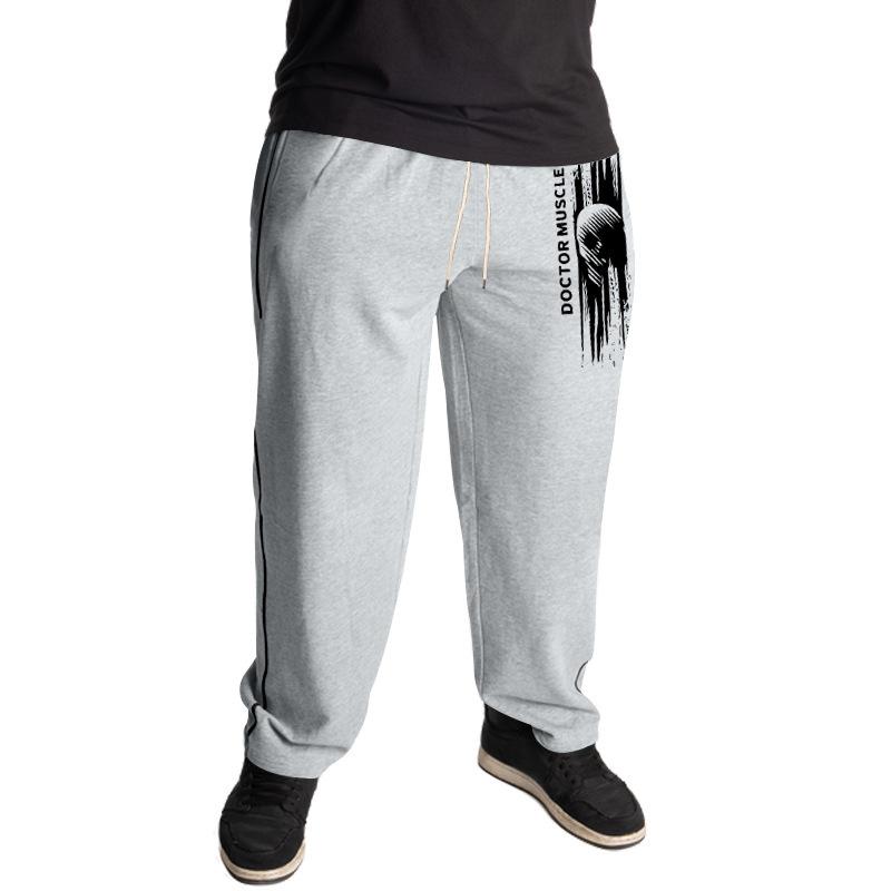 Men's Hip Pop Pants Loose Casual Sports Wide-leg Pants Trend Printed Jogger Pants
