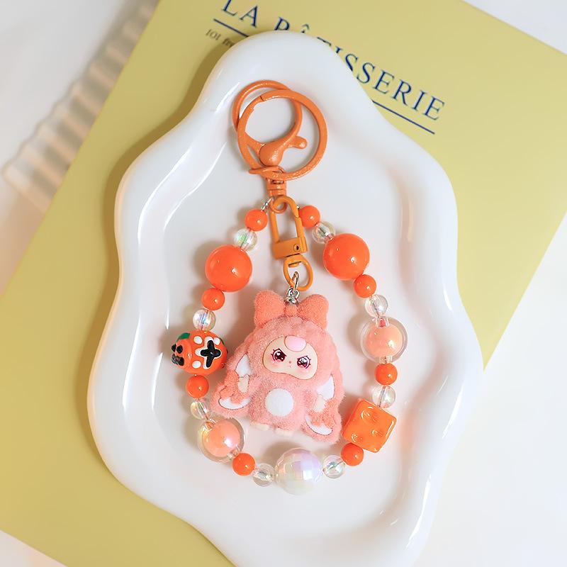 

1 Piece Cartoon Doll Handmade Trendy Play Bag Hanging Accessories Cream Three Year Old Cute Grain Keychain Pendant Gift