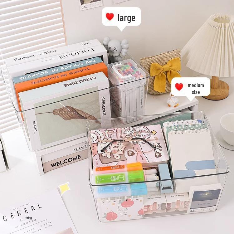Transparent Acrylic Cosmetic Storage Box for Desktop and Skincare Essentials