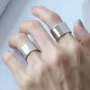 BF CLUB Anelli in Argento Sterling 925 Per Donna Ragazza Femmina Apri Minimalista Retro Anello Largo Creativo Anillos Bague Gioielli Fini