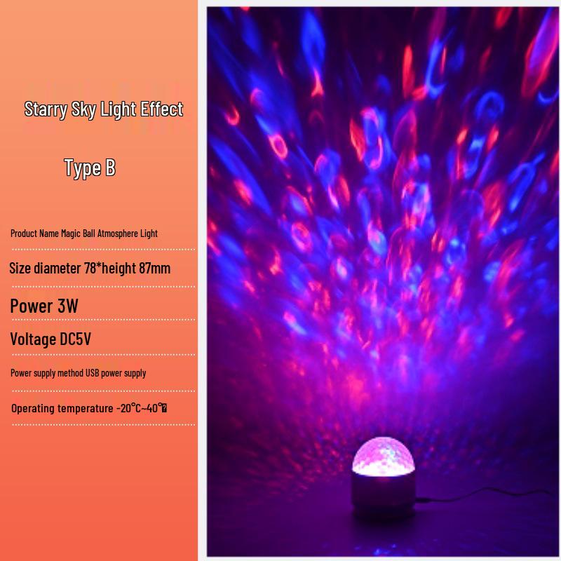 Aurora Water Wave USB Remote Control Bedside Light