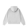 RDT Menswear | Grey Cleanfit American-Style Short Hoodie - 550g Solid Color Sweatshirt for Men