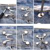 Jeans Fastening Buckle Alloy Adjustable Tighten Button for Loose Pants Jeans Waist Tightener Pin