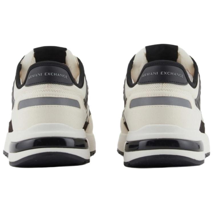 Armani Exchange Round Toe Lace-Up Letter Logo Low-Top Casual Shoes Men sneakers Off-White XUX090XV2763N480