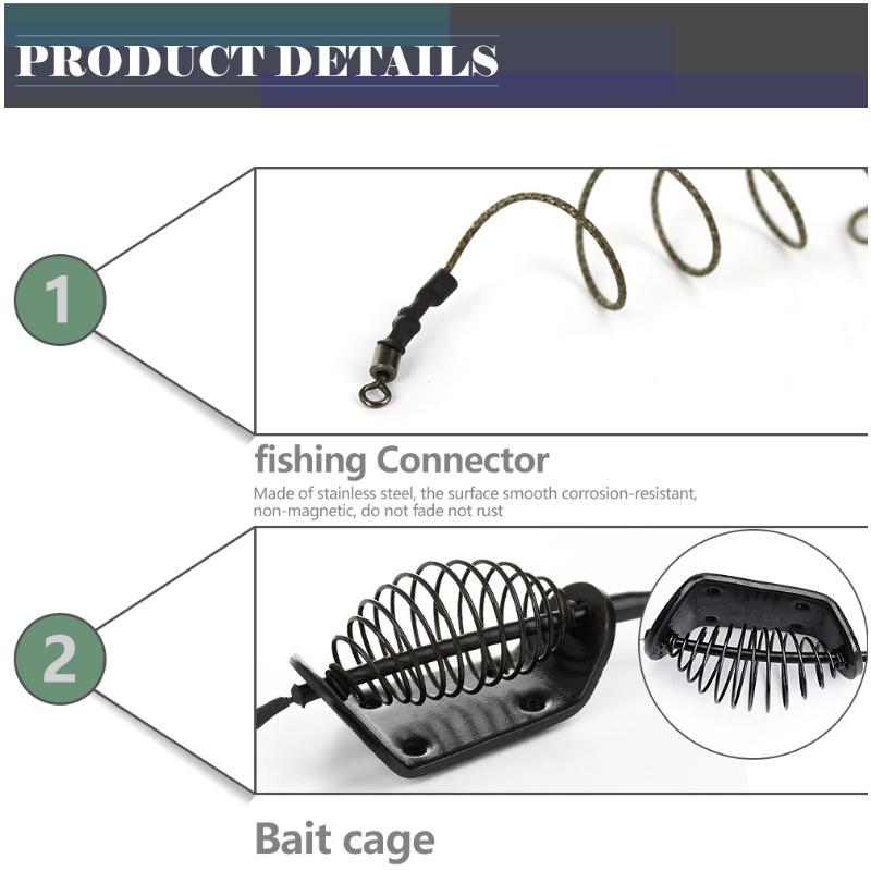 Fiskeagnbur 20 g 30 g fiskeagn lokke kobberfelle kurvmaterholder med kroker Karpe fiskeutstyr tilbehør