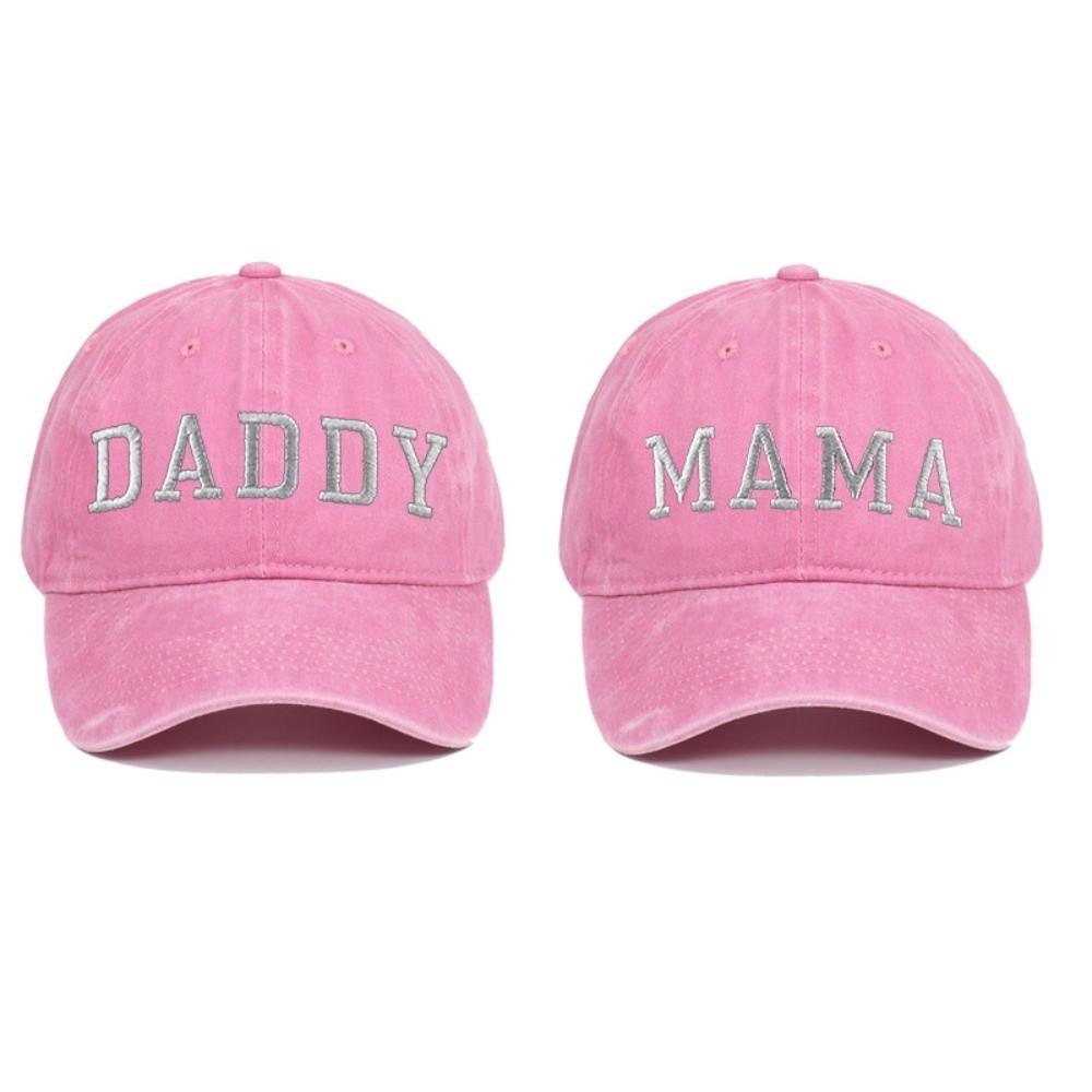 Vintage Daddy Mama Mini Embroidery Caps Washed Cotton Family Matching Baseball Cap Gifts