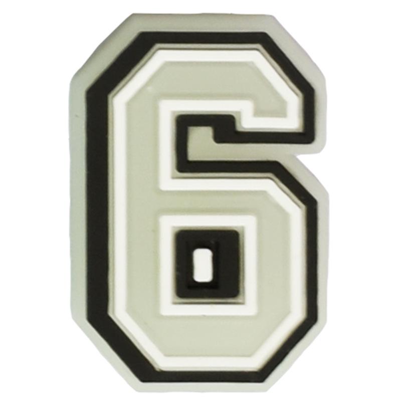 Luminous Letter Series Clog Charms: PVC Soft Rubber Shoe Flowers and Buckles