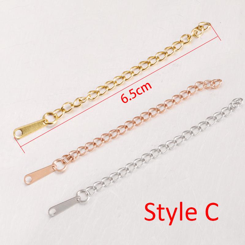 10-20pcs Stainless Steel Extended Extension Tail Chain Lobster Clasps Connector for Bracelet Necklace DIY Jewelry Making Finding