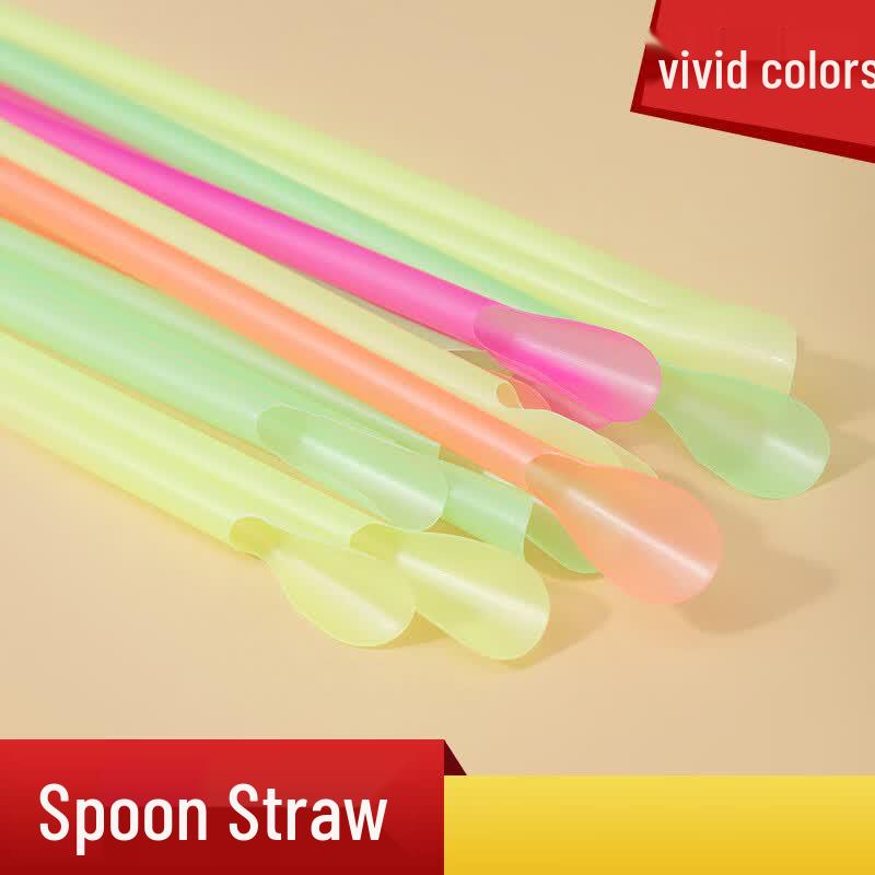 JIAYAN Disposable Spoon Straws