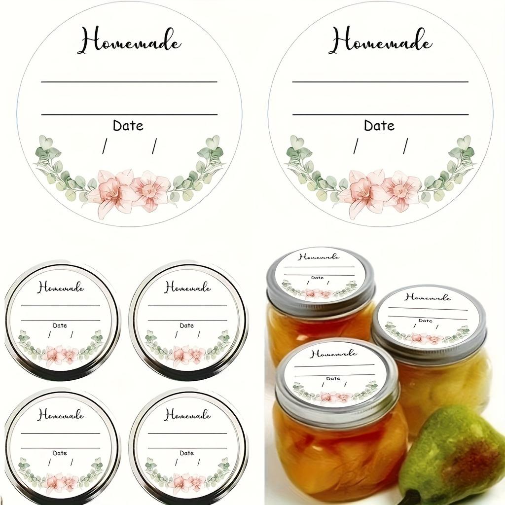 Etichette Floreali ad Acquerello per Barattoli Mason - Autoadesive, Facili da Staccare e Incollare, Perfette per la Conservazione e l'Organizzazione degli Alimenti, Ideali per Barattoli Mason