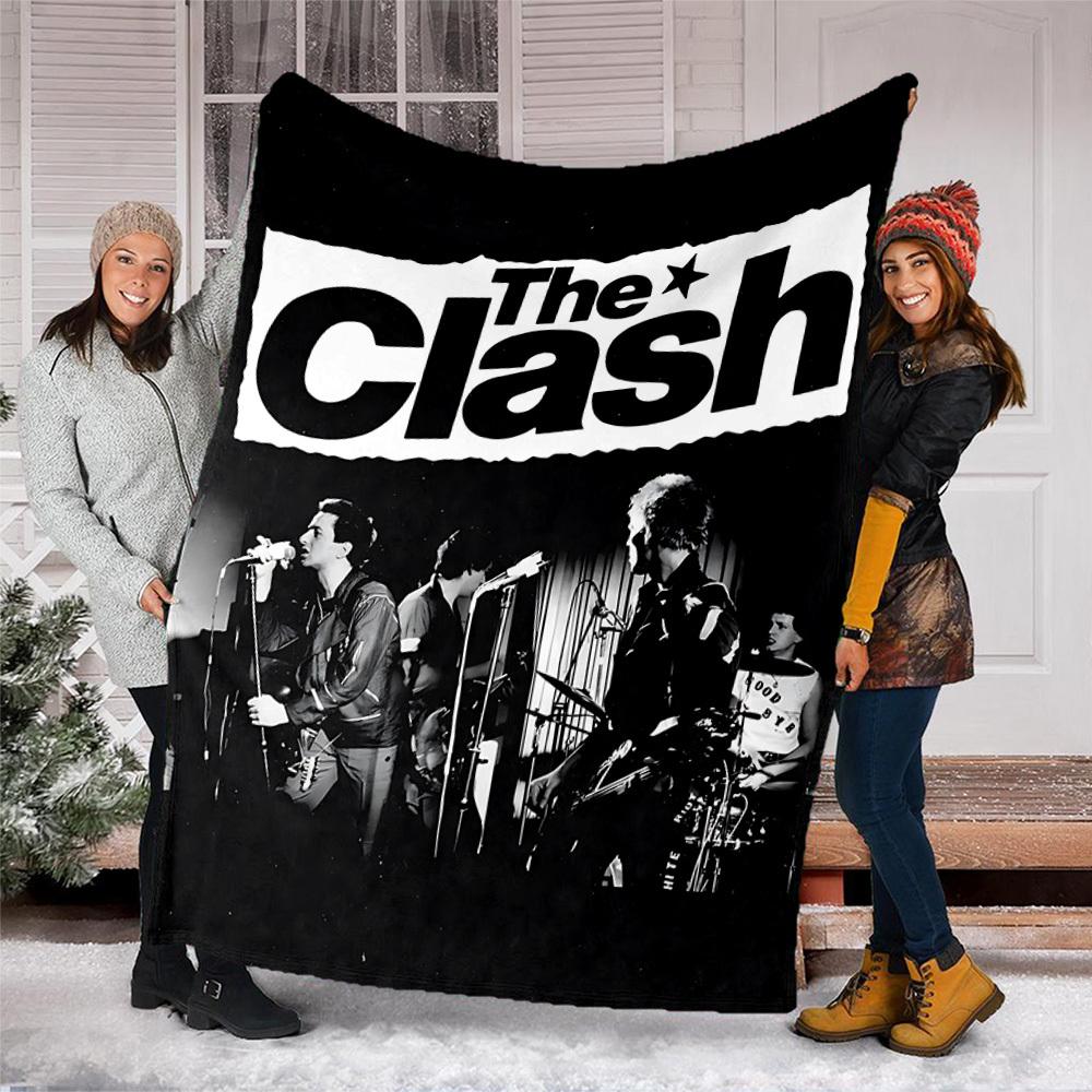 1 Stück The Clash Outdoor Personalisierte Flanelldecke, Weich, Leicht, Personalisierte Flanelldecke, Digitaldruck,