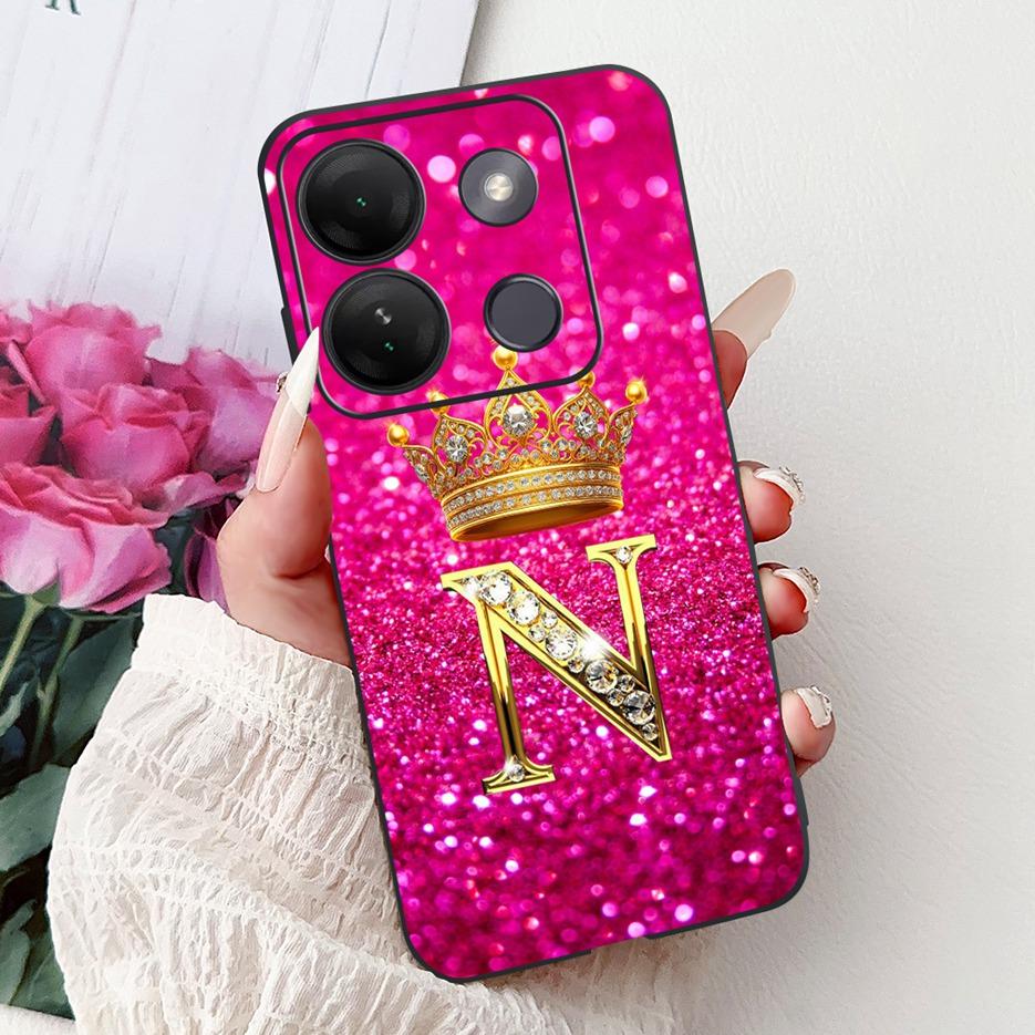 For Infinix Smart 7 HD Case X6516 Luxury Letters Cover Soft Silicone Phone Case For Infinix Smart 7 Plus Smart7 X6515 X6517 Bags
