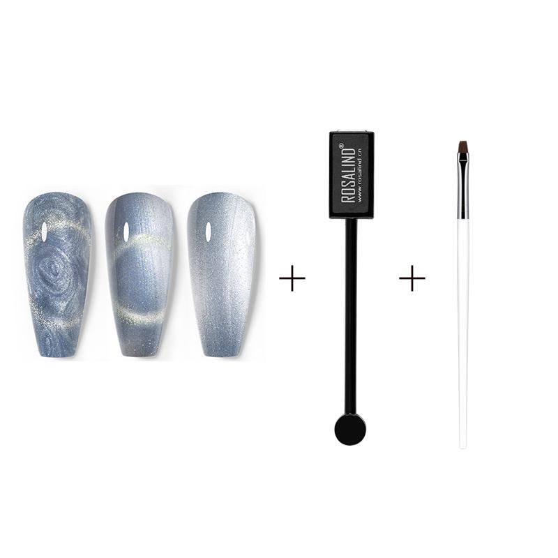 

ROSALIND 3 шт. 9D/резьбовый гель-лак для ногтей «кошачий глаз» полуперманентный замачиваемый УФ-гибридный гель для дизайна ногтей гель-лак