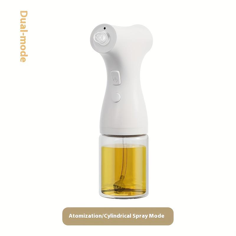 USB Rechargeable Olive Oil Sprayer, Portable Switchable Mist or Stream Glass Kitchen Oil Bottle, Dual Spray Mode for Cooking, Air Fryer
