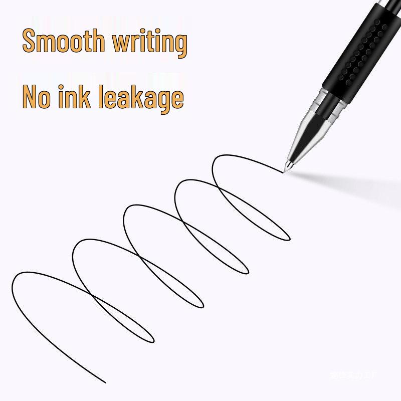 100 Black 0.5mm Water-Based Signature Pens for Office Use - Ballpoint Carbon Writing Pens