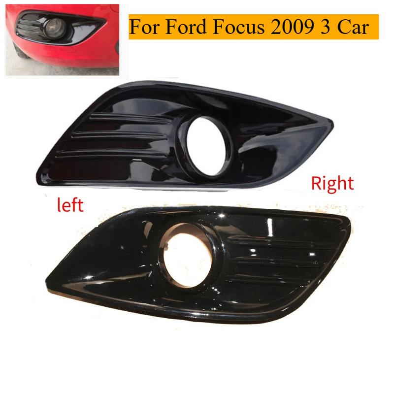 For Ford Focus 2009 3 Car Light Frame Fog Light Front Grille, Painted Fog Light Frame Left DM59R19953CAW Right DM59R19952CAW