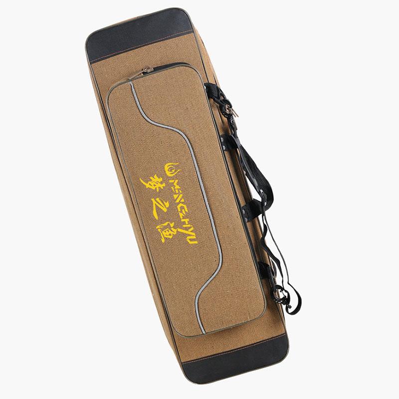 SCIONE Canvas Thick Fishing Gear Bag Large-capacity Waterproof Fishing Bag Multifunctional Sea Pole Bag