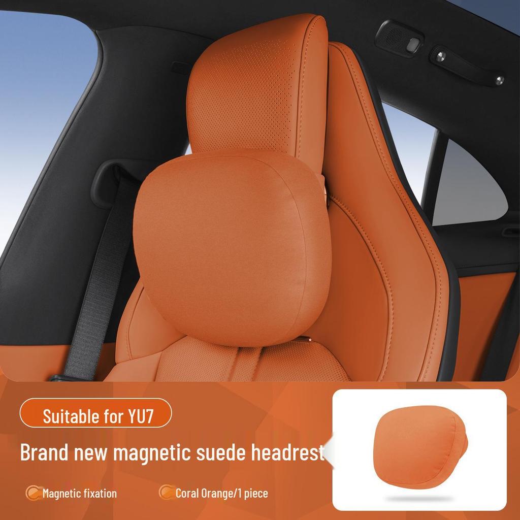 Xiaomi SU7/Ultra/YU7 Magnetyczny Zagłówek Podparcie Szyi i Lędźwi Skórzana Poduszka