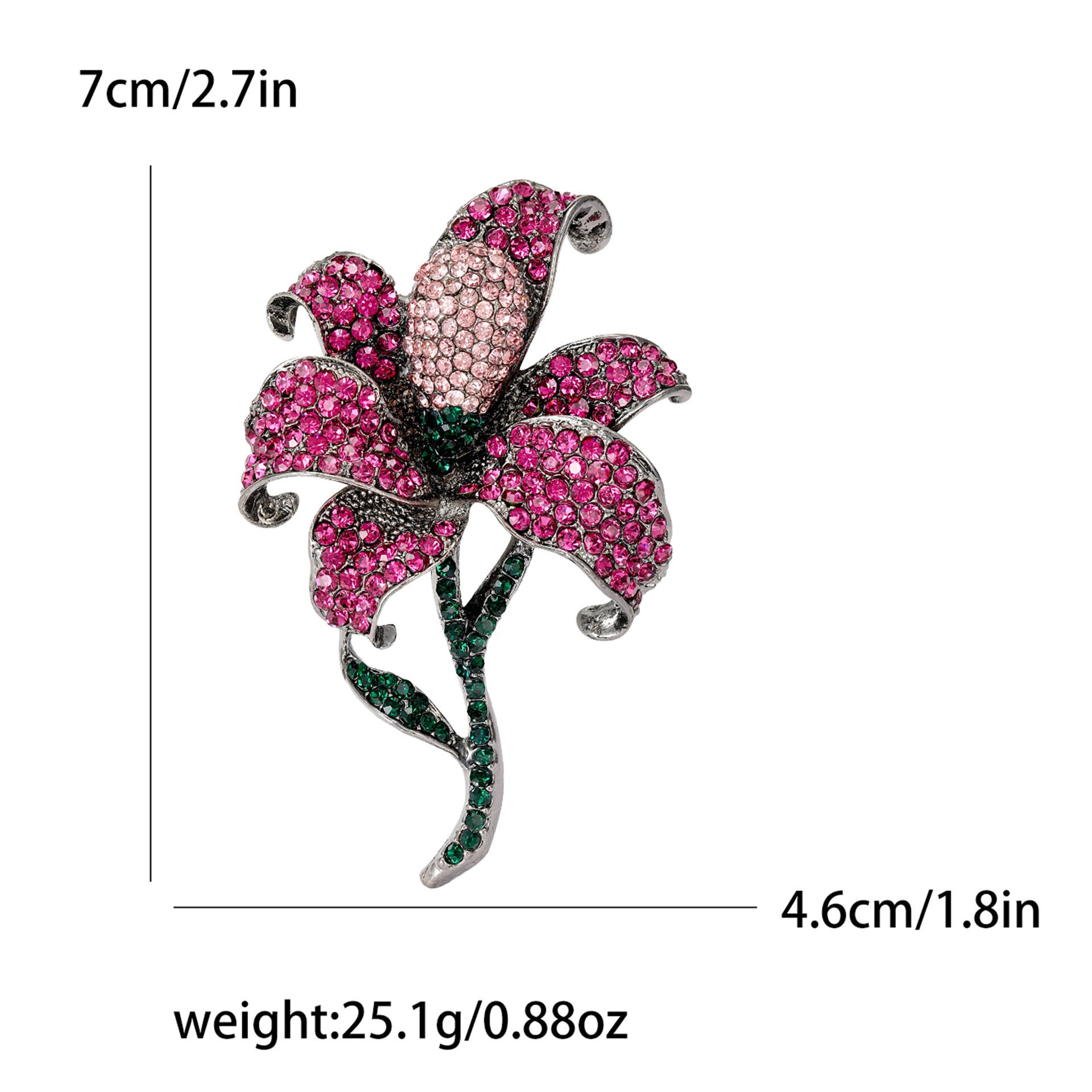 

Модная брошь-роза с бриллиантами, изысканный стиль, антибликовая пряжка для шелкового шарфа