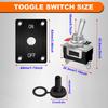 Weideer Toggle Switch 12V 30A Heavy Duty Waterproof Toggle Switch ON/Off 2 Pin 2 Position SPST with Mounting Panel Waterproof Cap for Auto Car Marine