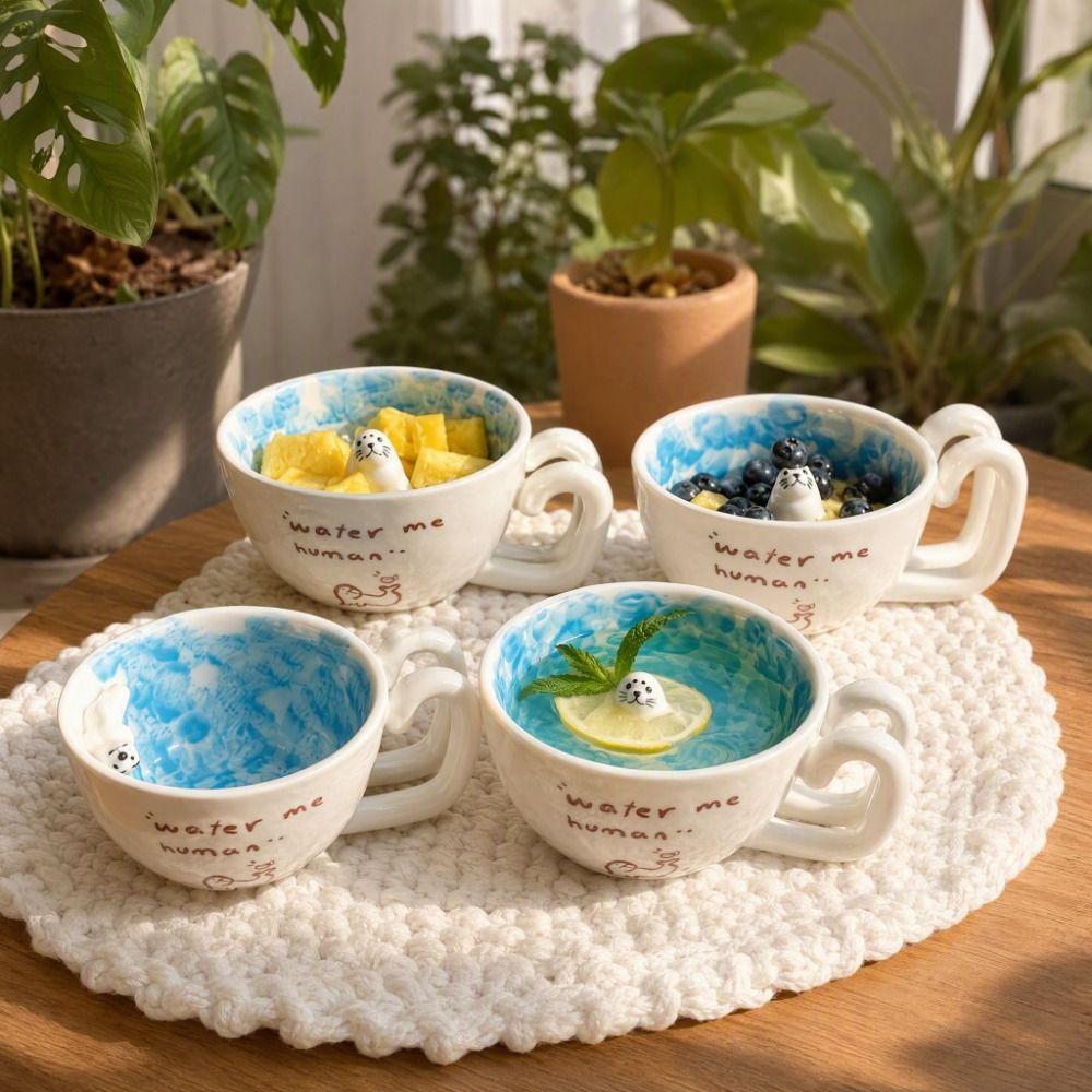 Keramik Dichtung Schwimmbad Keramiktasse 3D Figur Kaffeetasse Milch Anime Themen Tasse Frühstück Kaffee