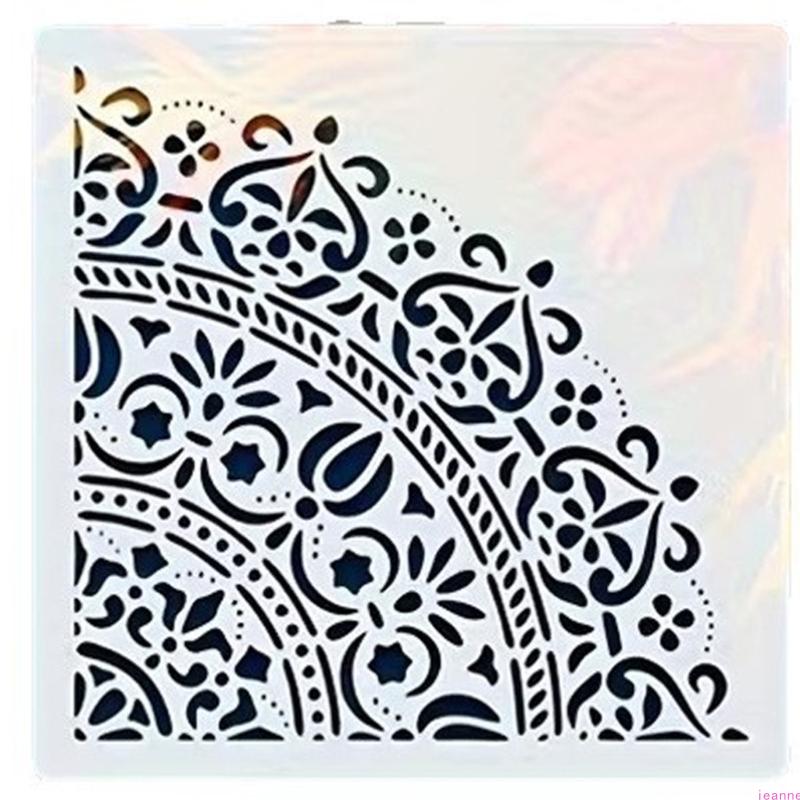 Reusable Corner Stencil for Painting on Canvas Paper Fabric Floor Wall and Tile DIY Art Craft Border Template