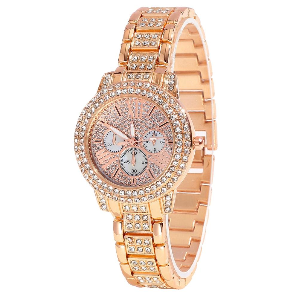 New Fashion Women Watches Simple Alloy Rhinestone Watch Lady Quartz Watch Casual Wristwatch Relogio Feminino Women Watches Clock