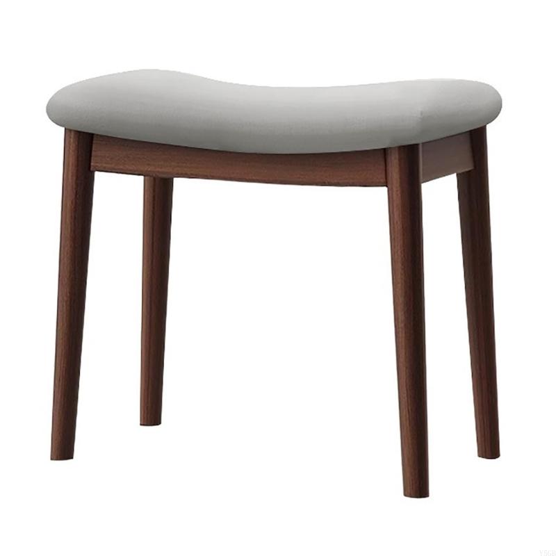Saddles Vanity Stool with Legs, Curved