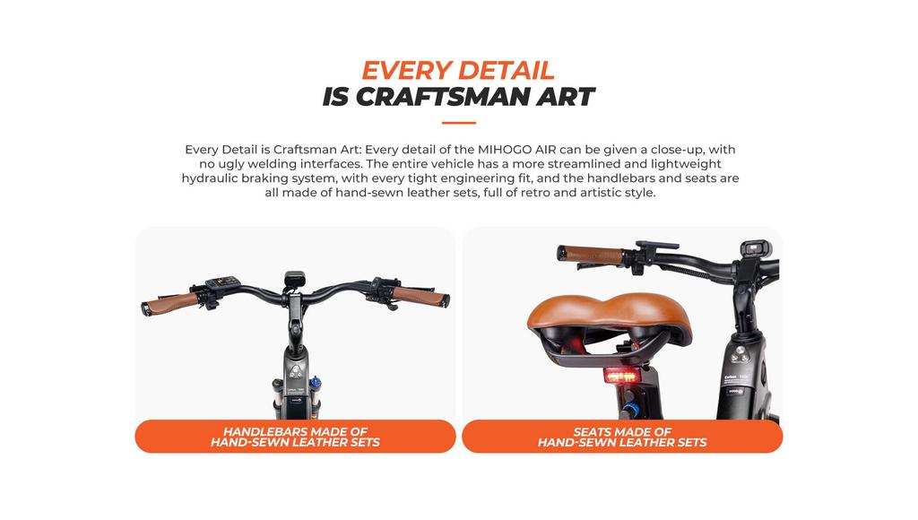 MIHOGO Air Max 194 Km Long Range, Torque Sensors, Carbon Fiber Frame Only 3.5 Kg, Dual Battery, Smart Display
