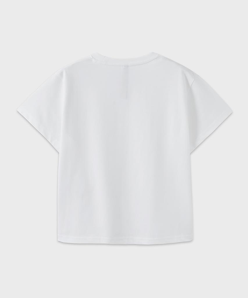NOIRER FOR WOMAN Supima Cotton Luxe Crop T-Shirt (White)