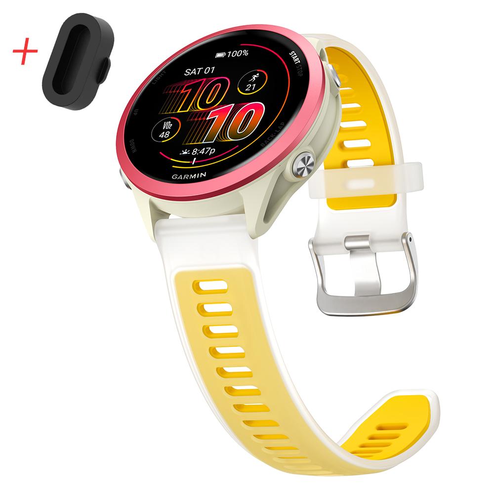 Band+Dust Stopper For Garmin Forerunner 570 265 255 165 55/Vivoactive 6 5 4/Venu Sport Silicone Bracelet 22mm 20mm Watch Strap