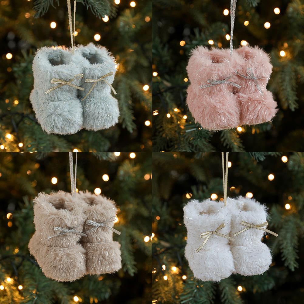 Santa Claus Boots Ornaments Hanging Decorative Ornament Santa Decor Party Pendant Home Claus Christmas A1D6