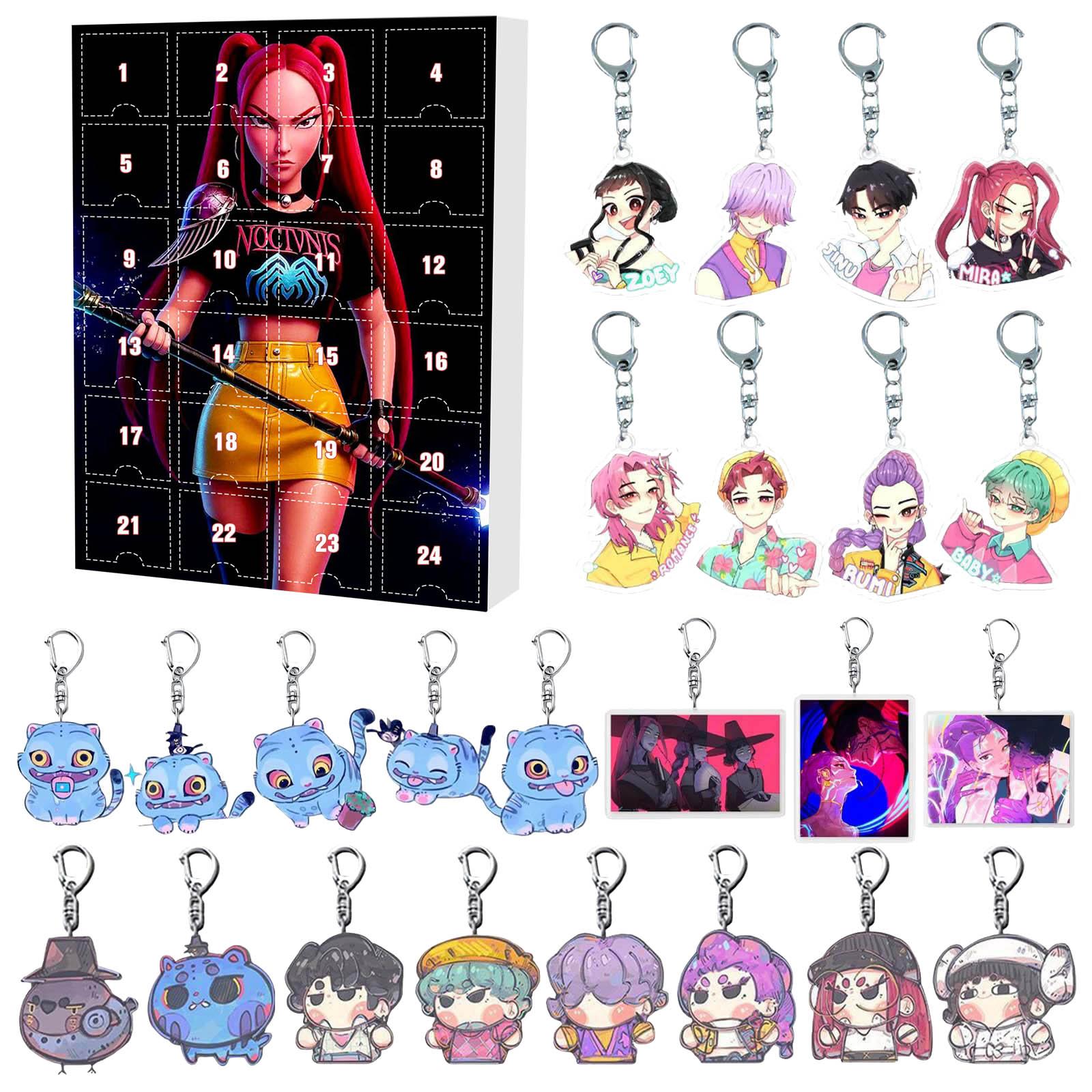 

Календарь ожидания включает 24 рождественских украшения. Календарь прибытия Обратный отсчет до Рождества One Size красный