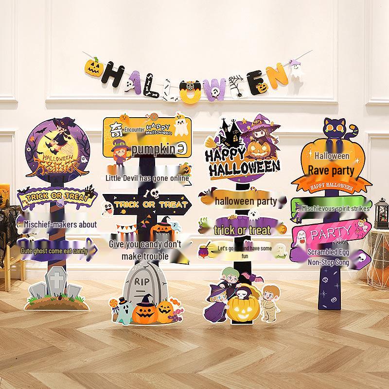 Halloween Pumpkin Lantern Board Standee for Outdoor/Kindergarten Decorations