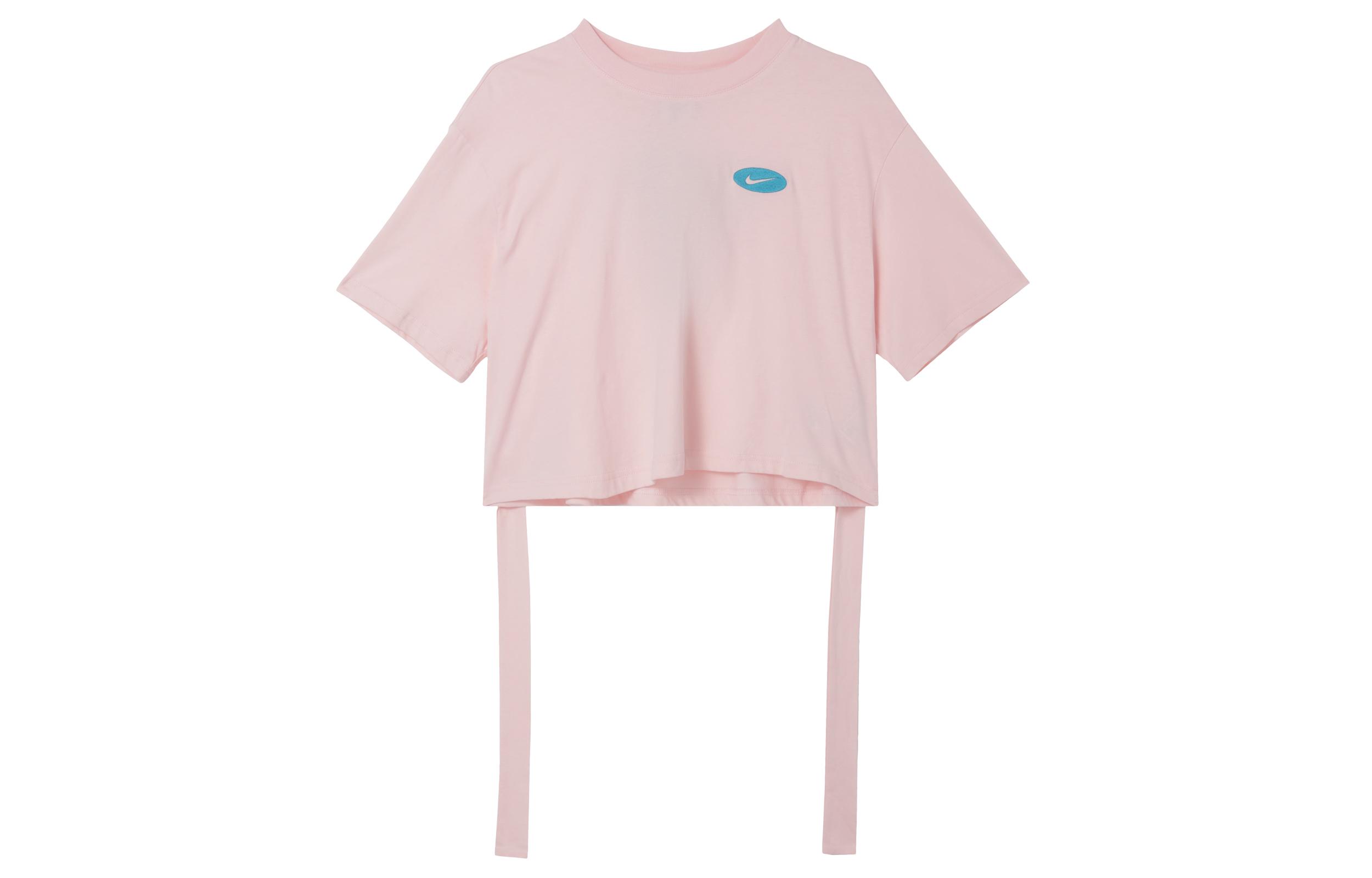 Nike Crop Tops Women s Pink Crew Neck Moderate DM6575-610 XL