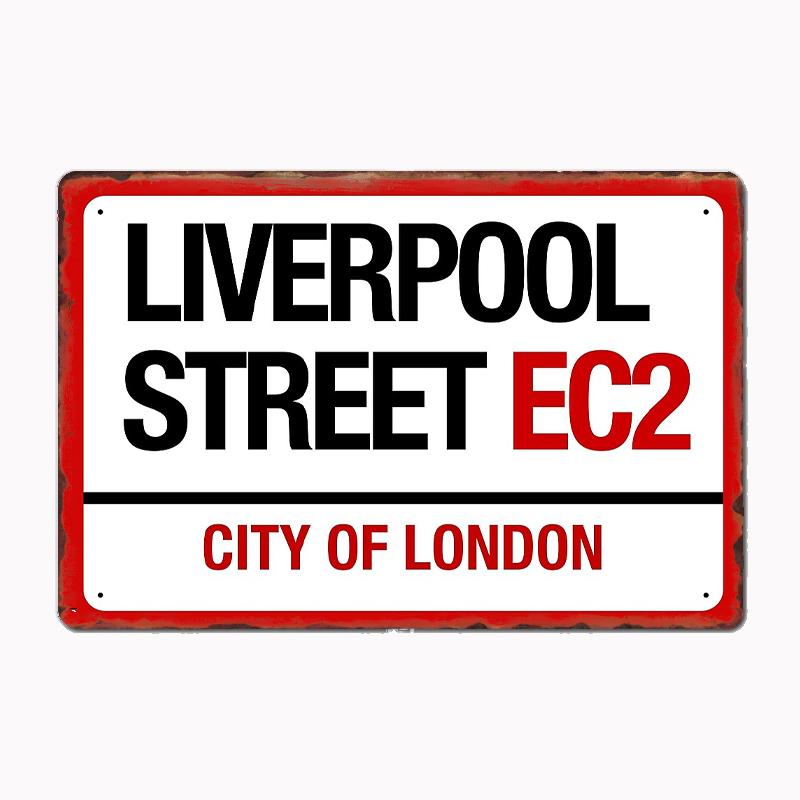 ЛИТЕРПУЛЬ СТЕННЫЕ ЗНАКИ Знак Постер Металлический Постер Знак Клубный Индивидуальный Внутренний Стена Жестяной Знак Декор Комнаты Домашний Декор 20x30cm（7.8x11.8inch）