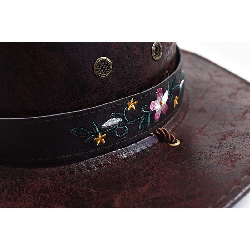New Cow Head Decorate Western Cowboy Hats For Women Men Fashion Wide Brim Gentleman Jazz Hats Panama Cowgirl Cap Sombrero Hombre