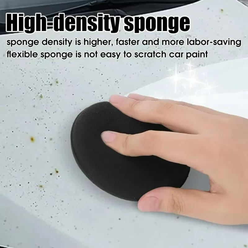Car Wax Sponge Professional Detailing Foam Pads Thick Scratch Free Applicator for Car Polishing Ceramic Coating Paint Protection black-1pcs