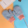 Children Hanging Neck Soft Cute Kids Gloves Knitted Mittens Thick Warm For 2-6 Years Old
