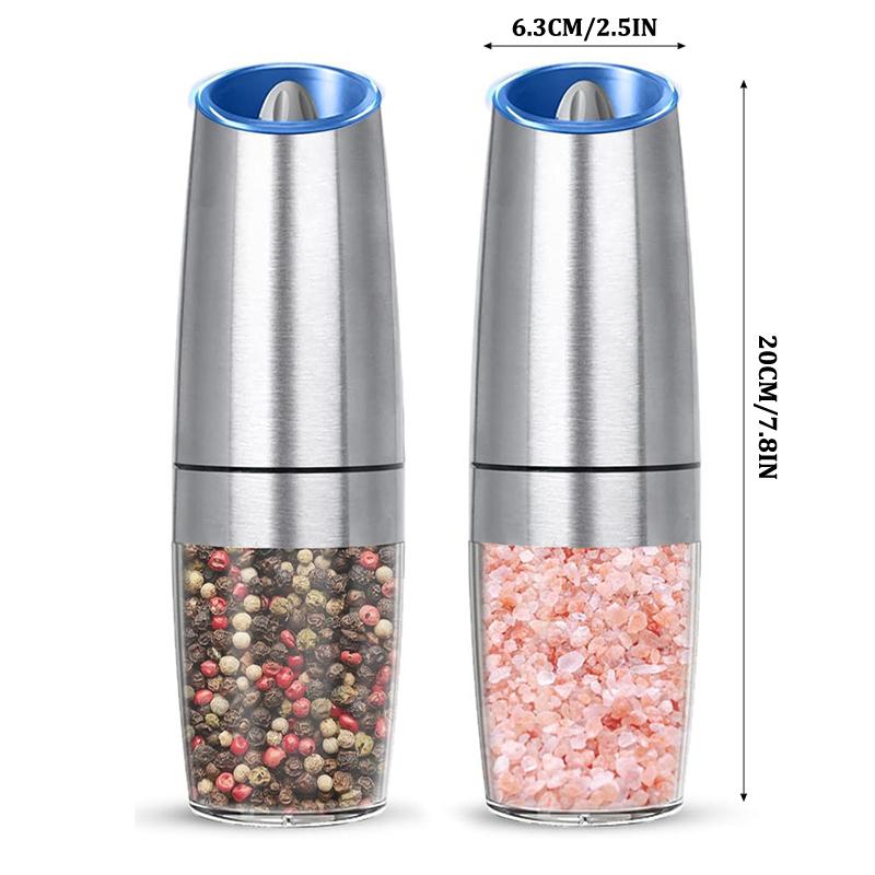 Electric Pepper Grinder Salt And Pepper Grinder Adjustable Coarseness Spice Mill With Led Light Kitchen Tool