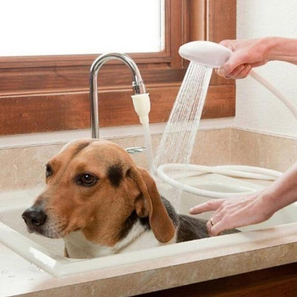 Pet Shower Sprayer Slip On Hose Portable Shower Head Dog Sprayer for Tub Faucet