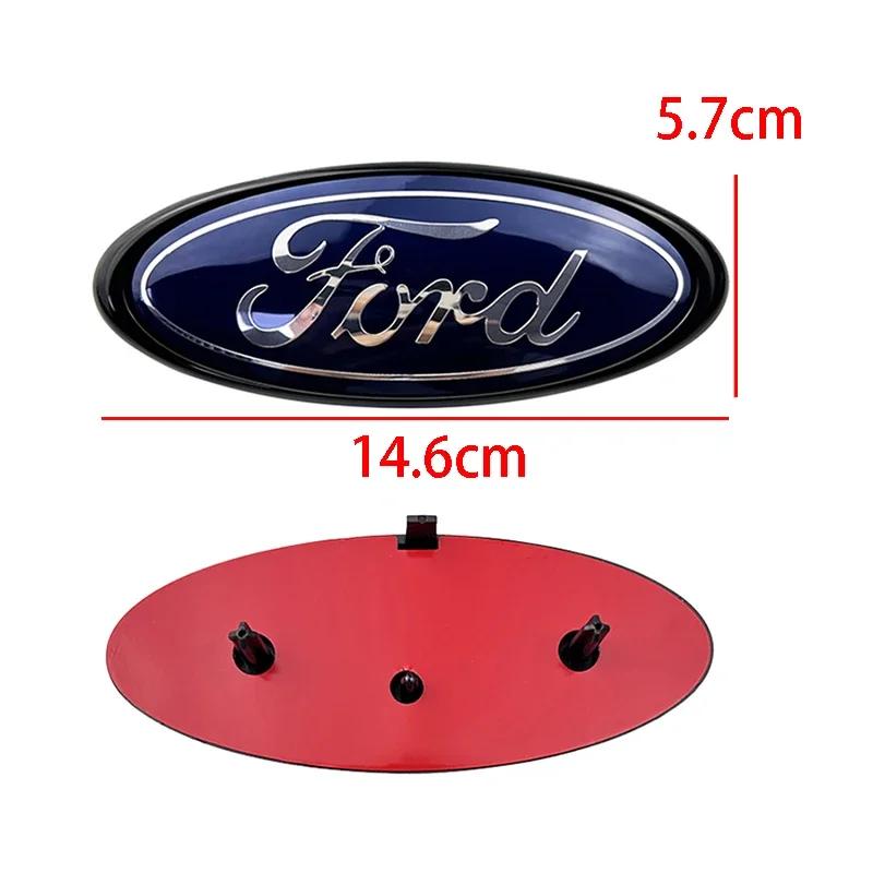 Autoaufkleber 14,6x5,7cm Emblem Auto Frontabdeckung Kühlergrill Abzeichen für Ford Kuga Focus Ranger Mustang Mondeo Fiesta Explorer Transit Acc