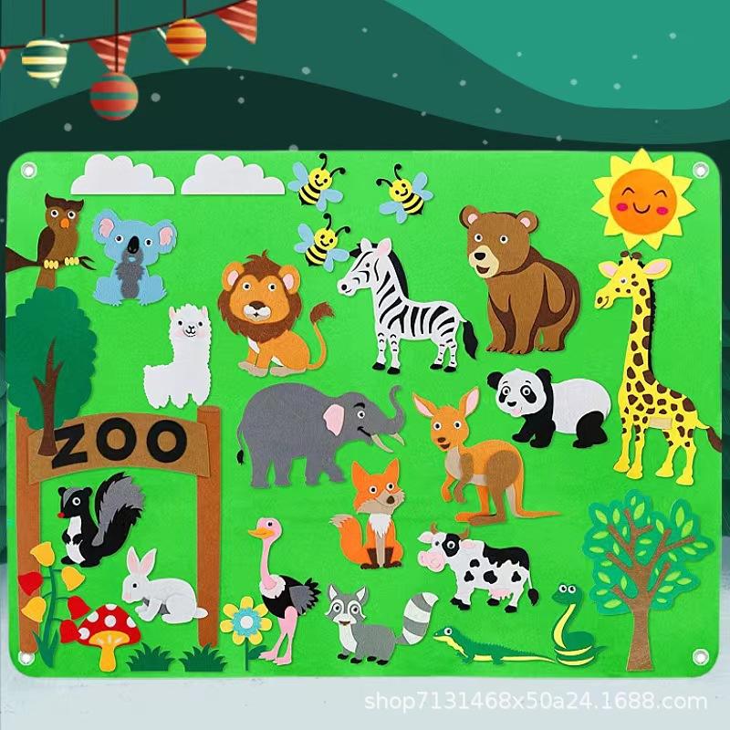 Felt Busy Board Children'S Educational Science And Education Toys Learning Board Infant Action Training Education Board