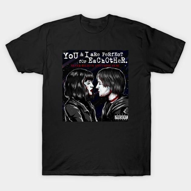 Men Black Print T-shirt My Dark Romance No-Cut Transfer Paper Print Cotton Tshirt S чёрный