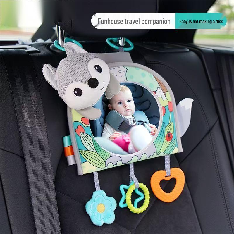 Newborn Baby Car Rearview Safety Mirror & Hanging Toy